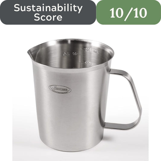Newness Stainless Steel Measuring Cup with Triple Measurement Scales
