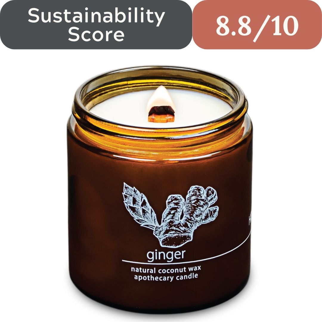 Non-Toxic Coconut Wax Candle: Signature Crackling Wood Wick, Phthalate-Free, 60-Hour Clean Burn