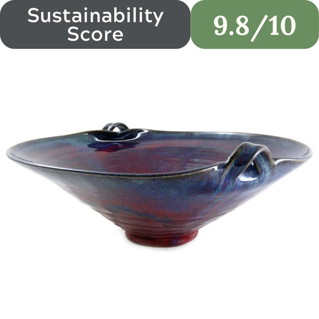 Modern Artisans Plum Perfect Stoneware Bowl: 2.5-Quart Serving Vessel