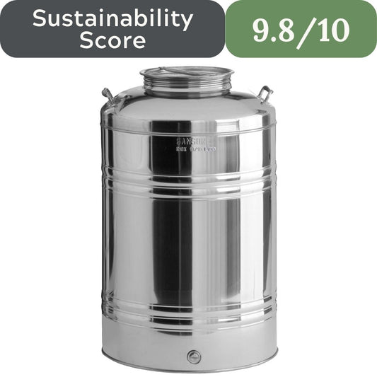 Sansone NSF Stainless Steel Water Dispenser: 2.64 Gallon Fusti