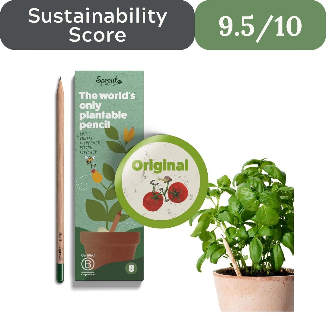 SproutWorld Original Edition Plantable Graphite Pencils (8 Pack)