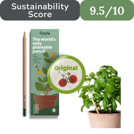 SproutWorld Original Edition Plantable Graphite Pencils (8 Pack)