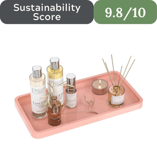 Sustainable Bamboo Bathroom Vanity Tray: Sleek Countertop Organizer