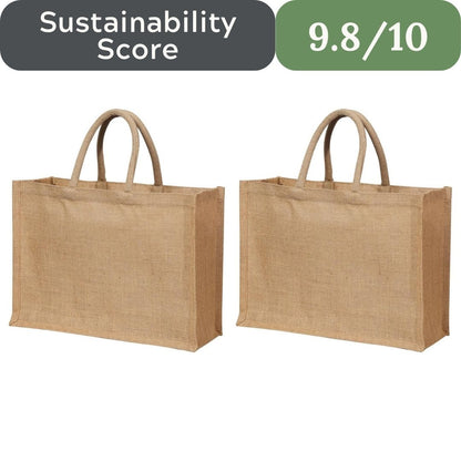 The 100% Natural Choice: Jute Burlap Tote Bags to End Plastic Grocery Waste