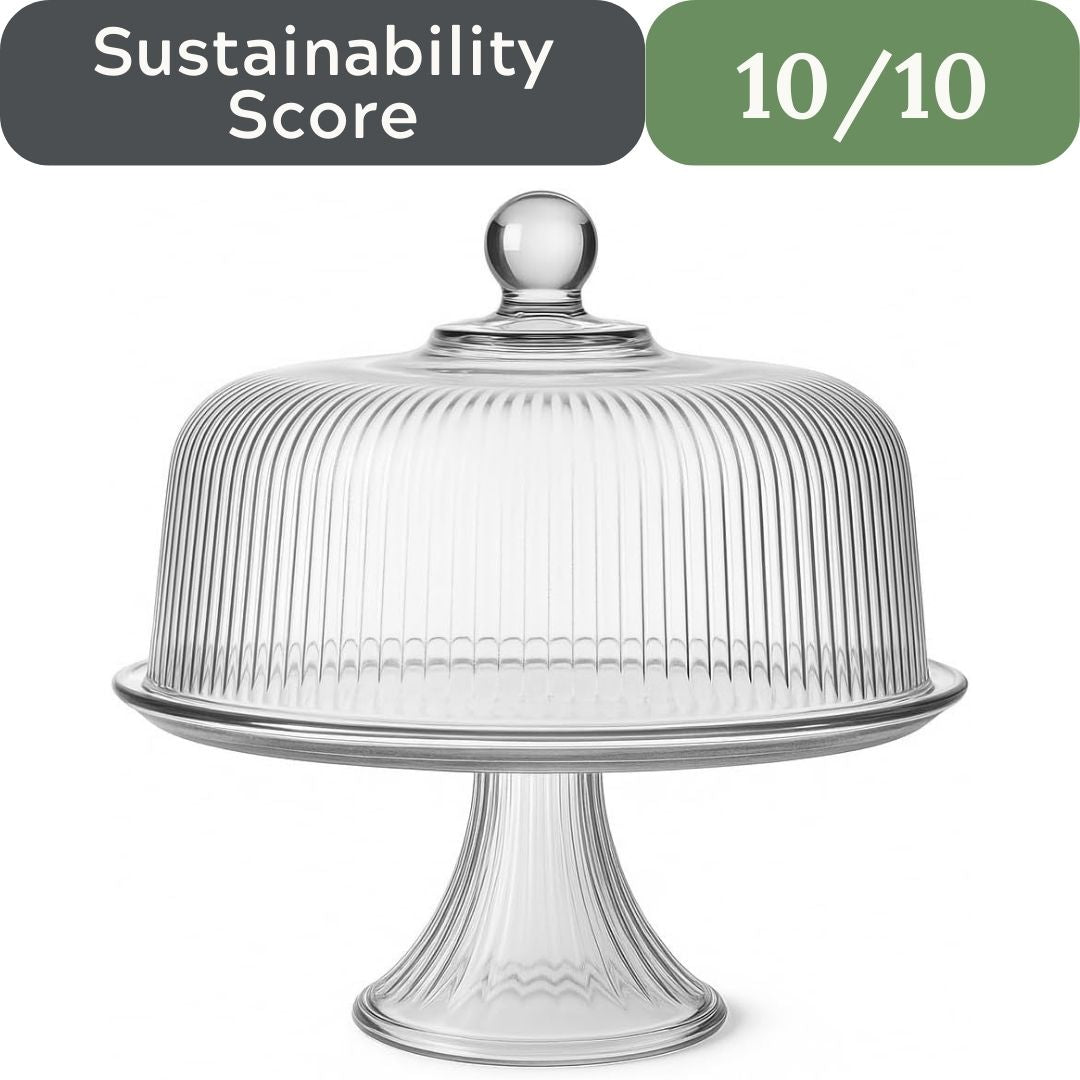 The True Shift Tableware: Anchor Hocking Monaco Cake Set: High-Quality Glass, Made in the USA Since 1905, Non-Toxic Display and Storage