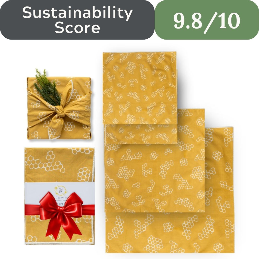 The Zero-Waste Gift Solution: Bee's Wrap Organic Cotton Fabric Wrap Set for Elegant, Reusable Holidays