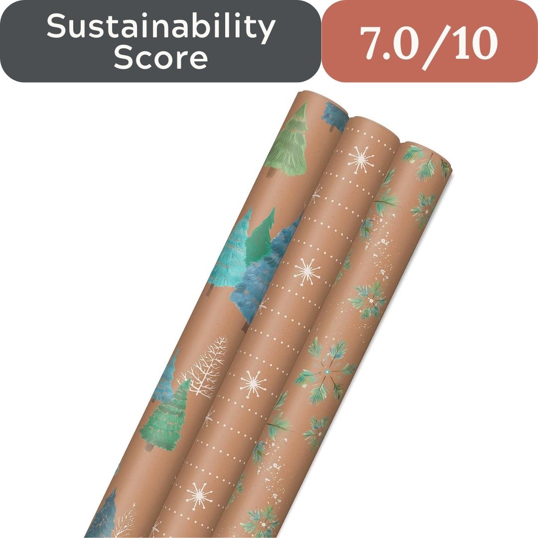 Recyclable Christmas: Hallmark Kraft Paper Rolls with Grid Lines for Easy, Eco-Conscious Wrapping