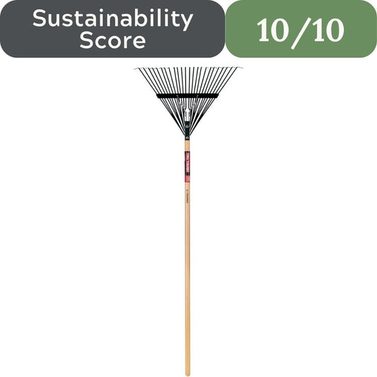 Truper 30480 24-Tine Heavy Duty Steel Leaf Rake
