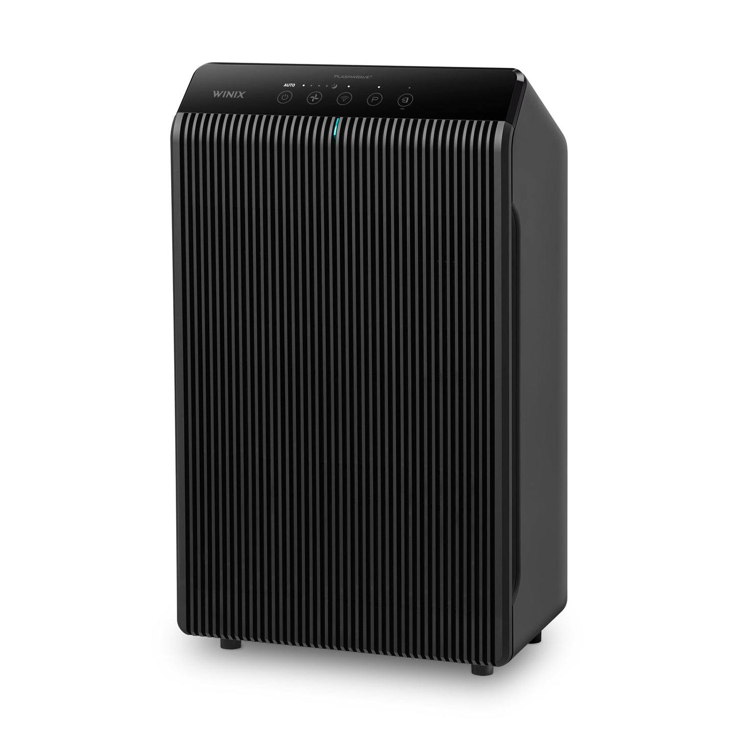 Black air purifier on a white background