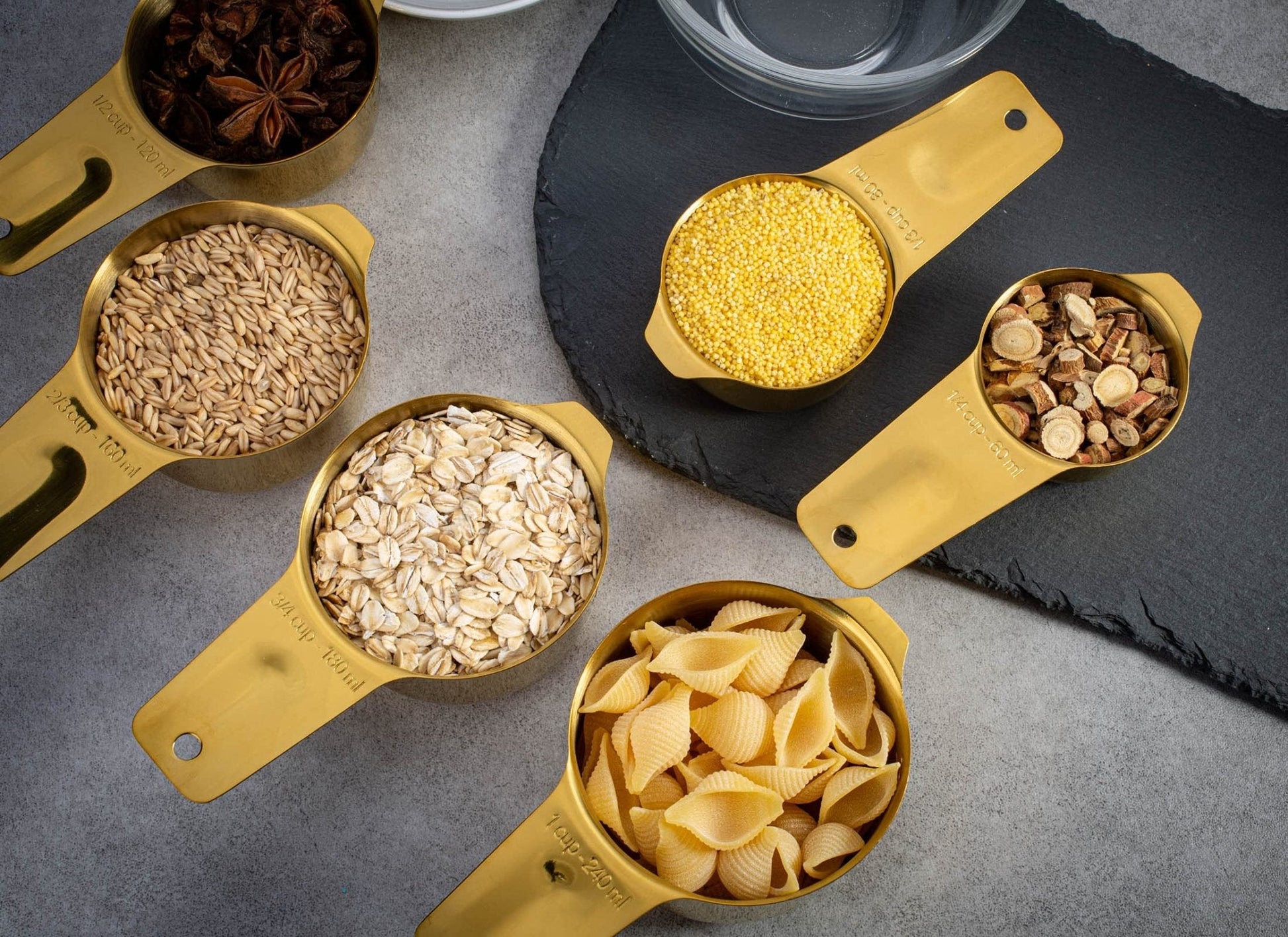 ALLWIN - HOUSEWARE: 13 - piece Measuring Cups and Spoons Set, 18/8 Stainless Steel, with Ring Connector - The Tribalist
