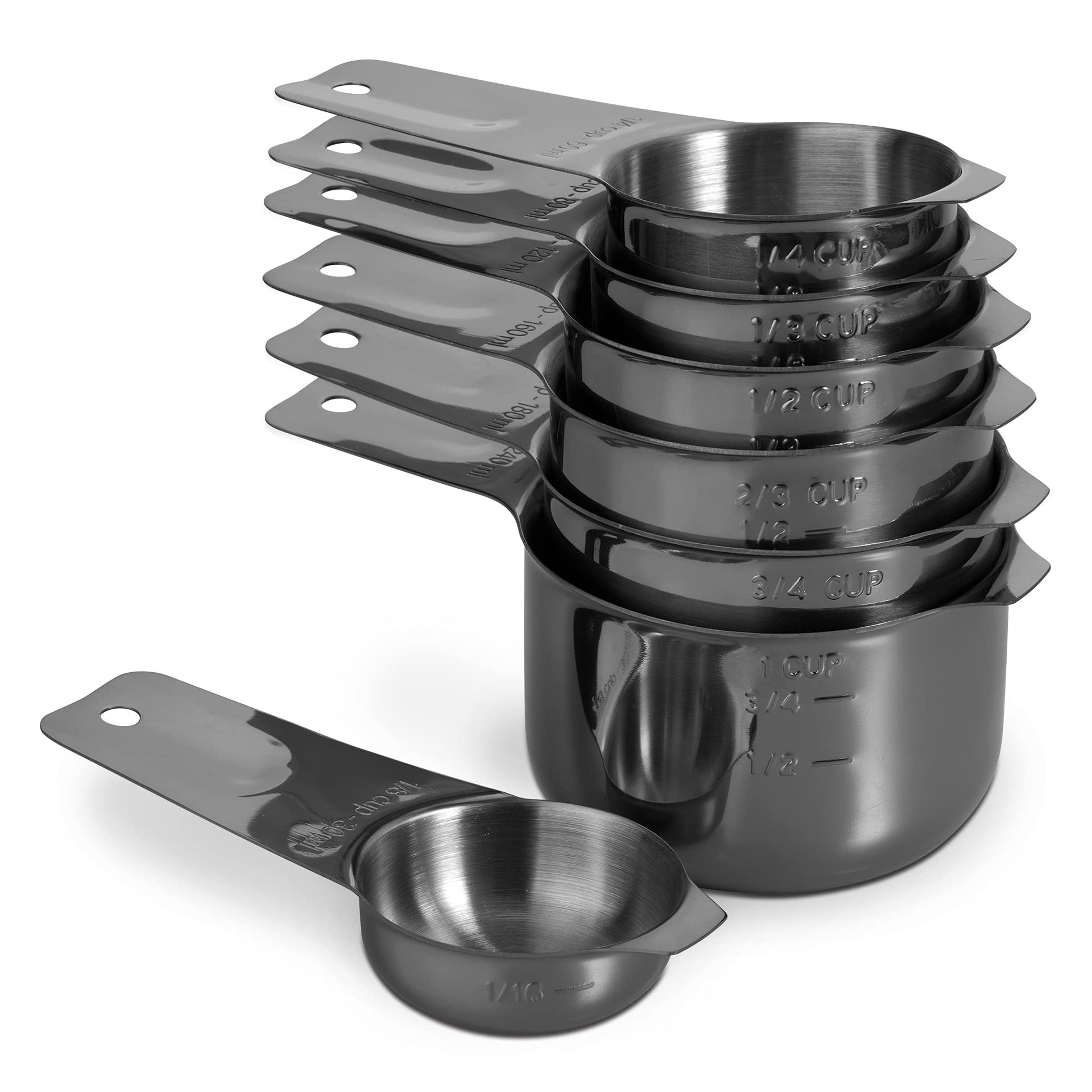 ALLWIN - HOUSEWARE: 13 - piece Measuring Cups and Spoons Set, 18/8 Stainless Steel, with Ring Connector - The Tribalist