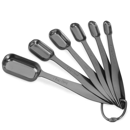ALLWIN - HOUSEWARE: 13 - piece Measuring Cups and Spoons Set, 18/8 Stainless Steel, with Ring Connector - The Tribalist