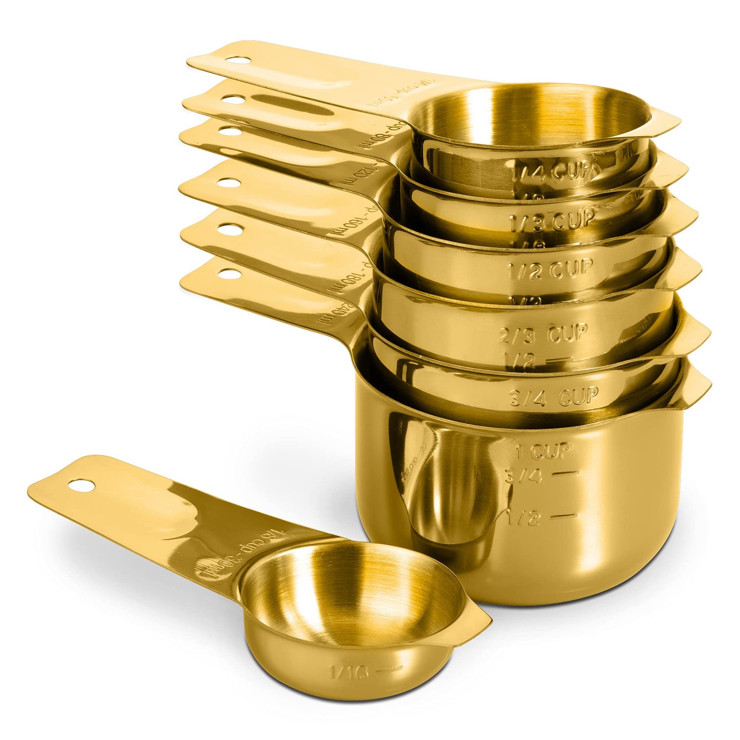 ALLWIN - HOUSEWARE: 13 - piece Measuring Cups and Spoons Set, 18/8 Stainless Steel, with Ring Connector - The Tribalist