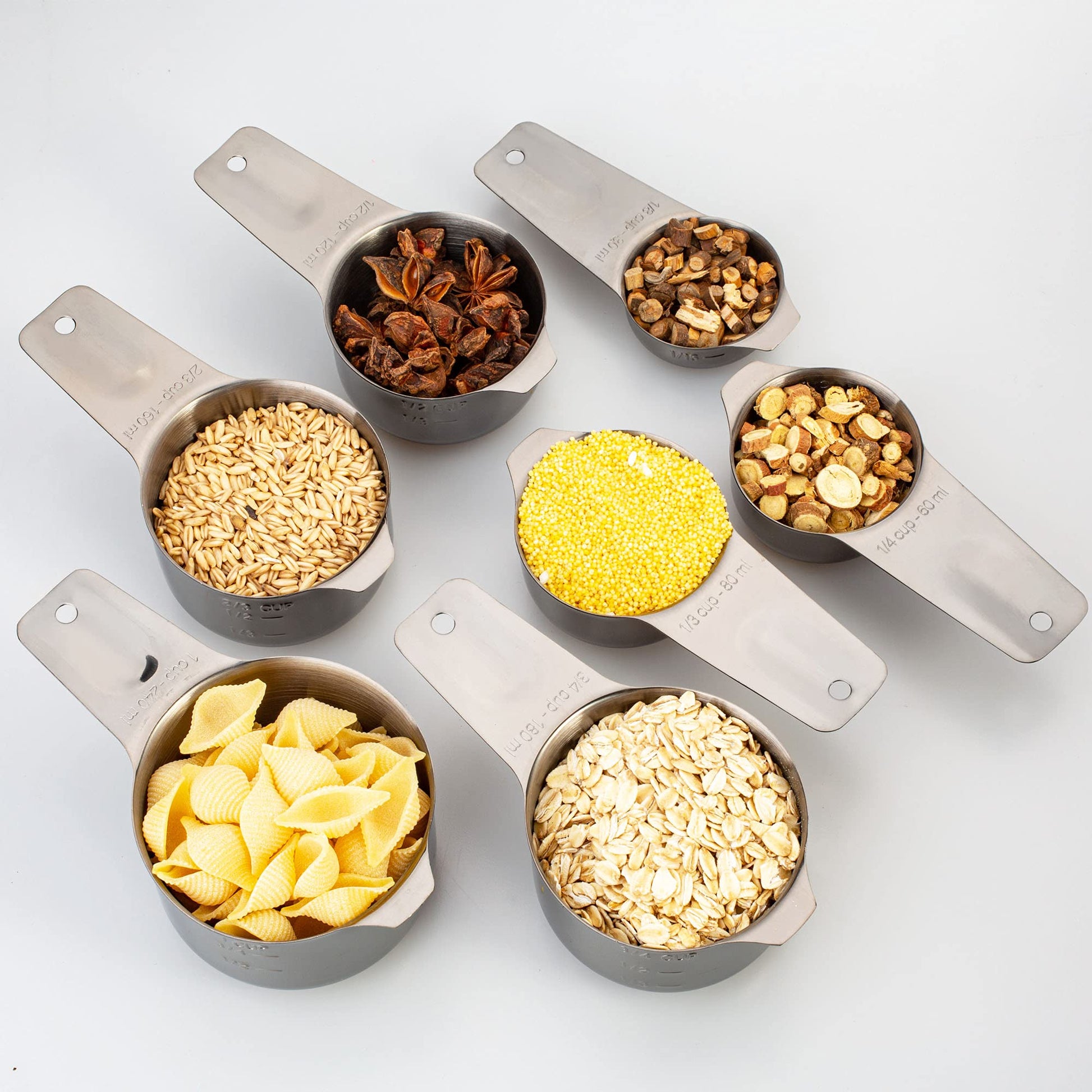ALLWIN - HOUSEWARE: 13 - piece Measuring Cups and Spoons Set, 18/8 Stainless Steel, with Ring Connector - The Tribalist