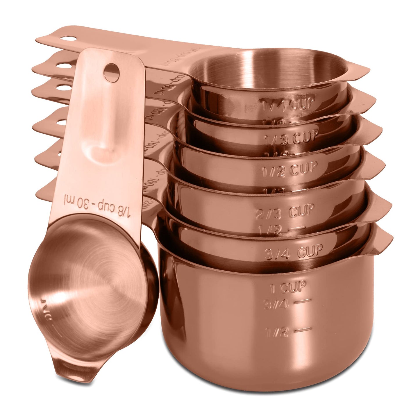 ALLWIN - HOUSEWARE: 13 - piece Measuring Cups and Spoons Set, 18/8 Stainless Steel, with Ring Connector - The Tribalist