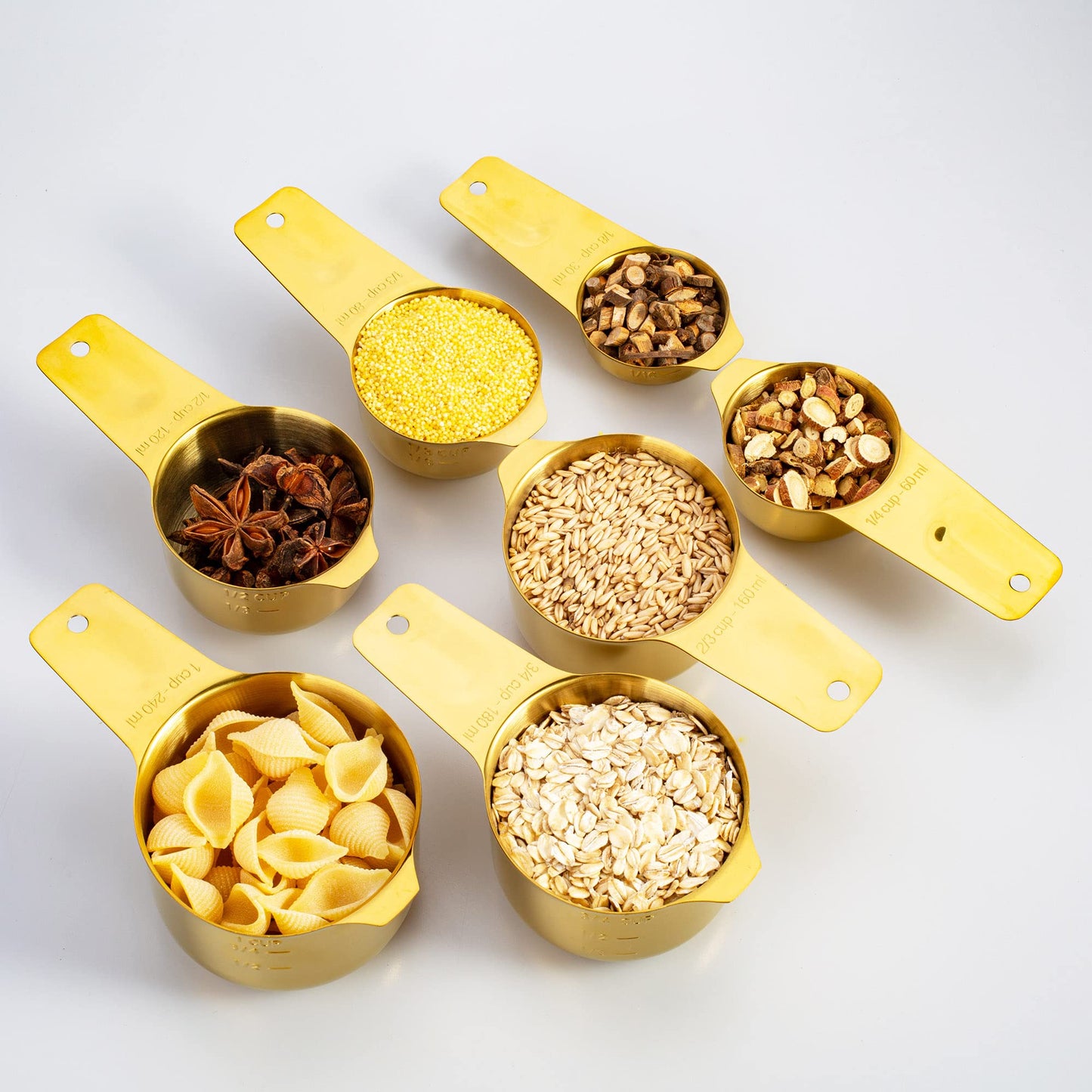 ALLWIN - HOUSEWARE: 13 - piece Measuring Cups and Spoons Set, 18/8 Stainless Steel, with Ring Connector - The Tribalist