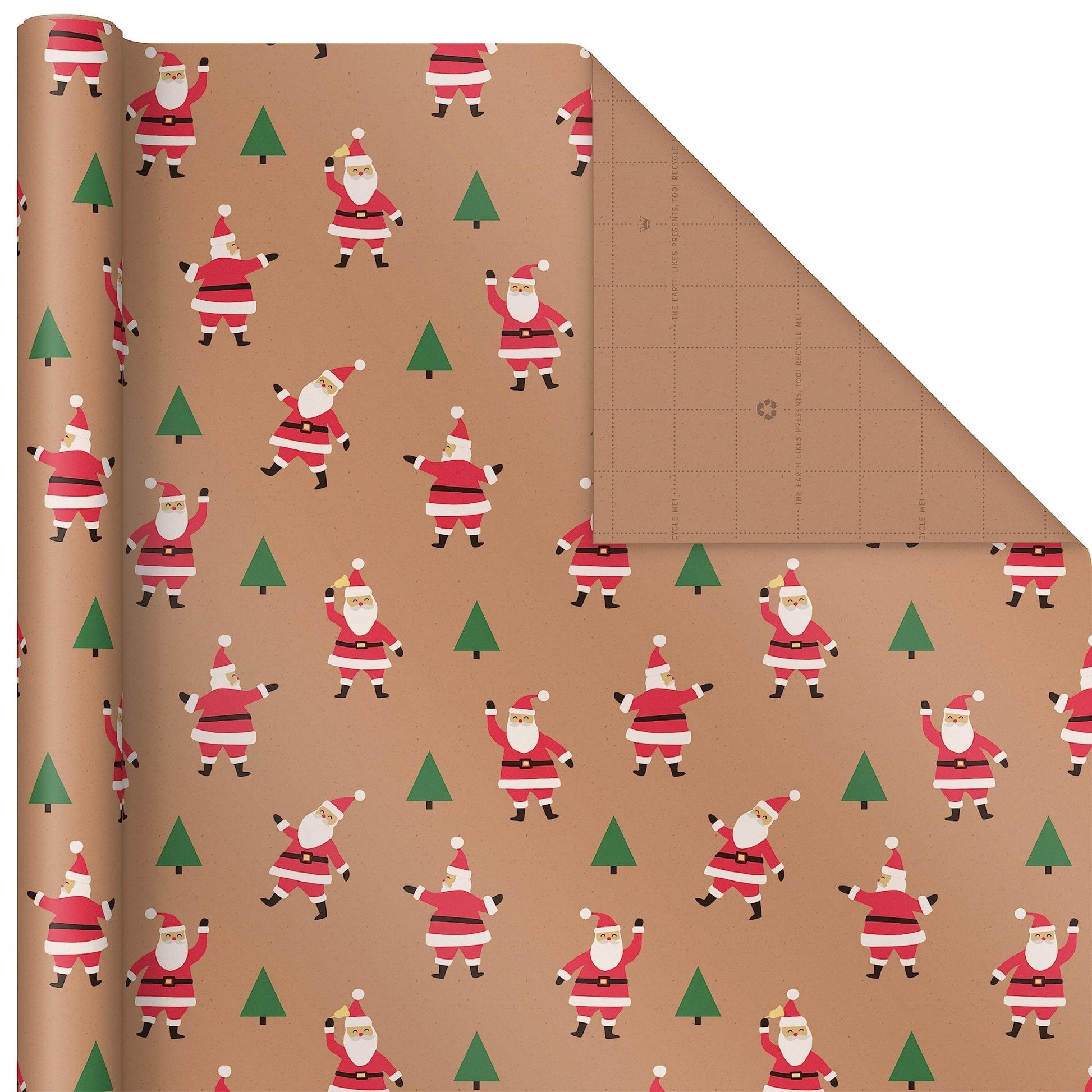 Hallmark: Christmas Wrapping Paper - Recyclable Kraft Paper, 30" Wide by 12' Long (Pack of 3) - The Tribalist