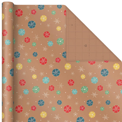 Hallmark: Christmas Wrapping Paper - Recyclable Kraft Paper, 30" Wide by 12' Long (Pack of 3) - The Tribalist