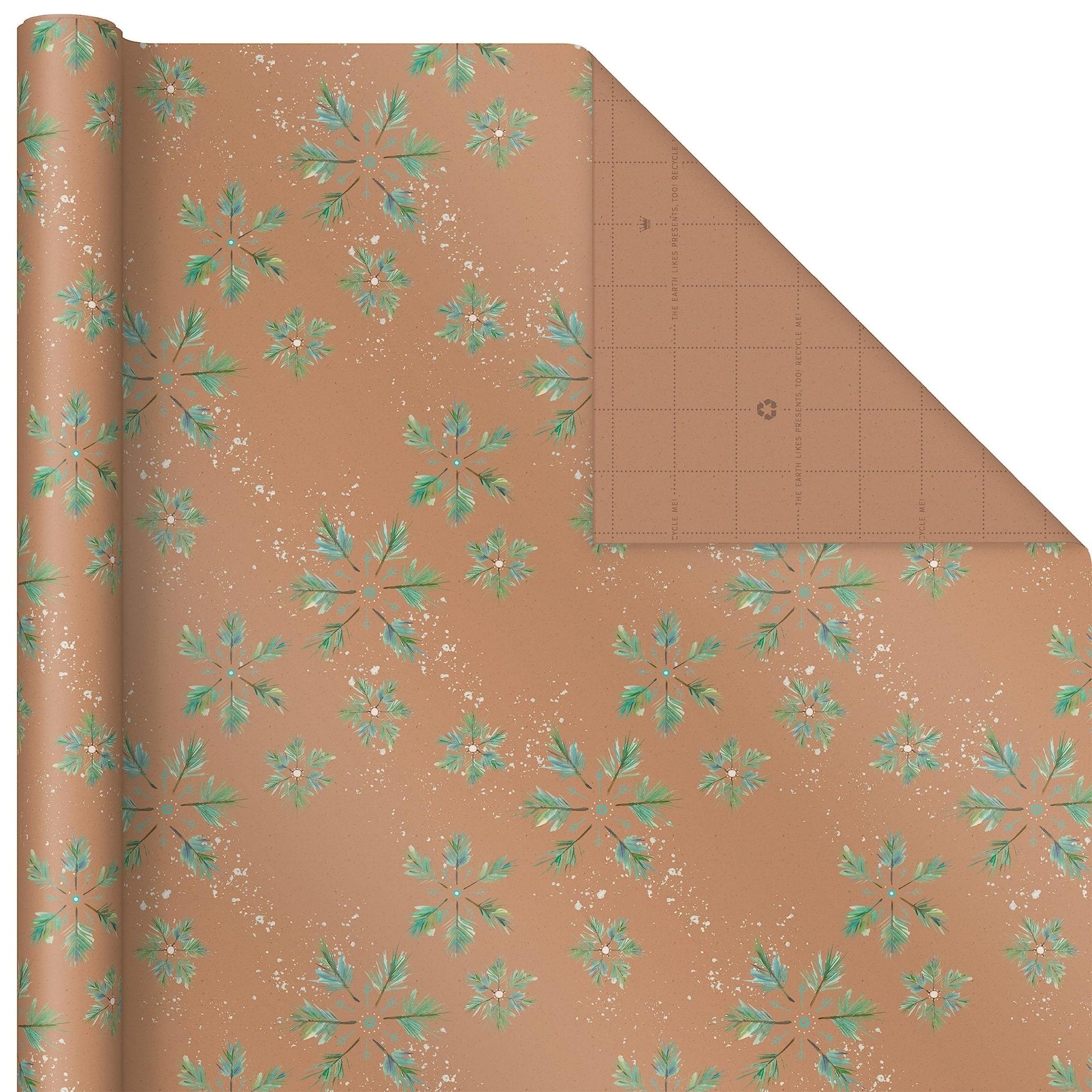 Hallmark: Christmas Wrapping Paper - Recyclable Kraft Paper, 30" Wide by 12' Long (Pack of 3) - The Tribalist