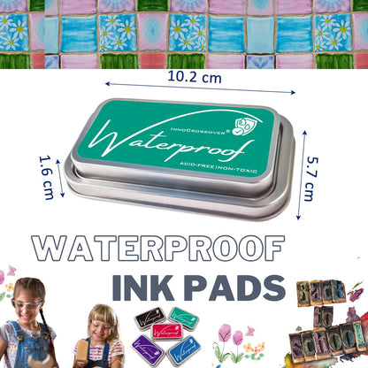 InnoCrossover: Waterproof Ink Pads for Rubber Stamps - Acid - Free, Non - Toxic (5 Ink Pads) - The Tribalist