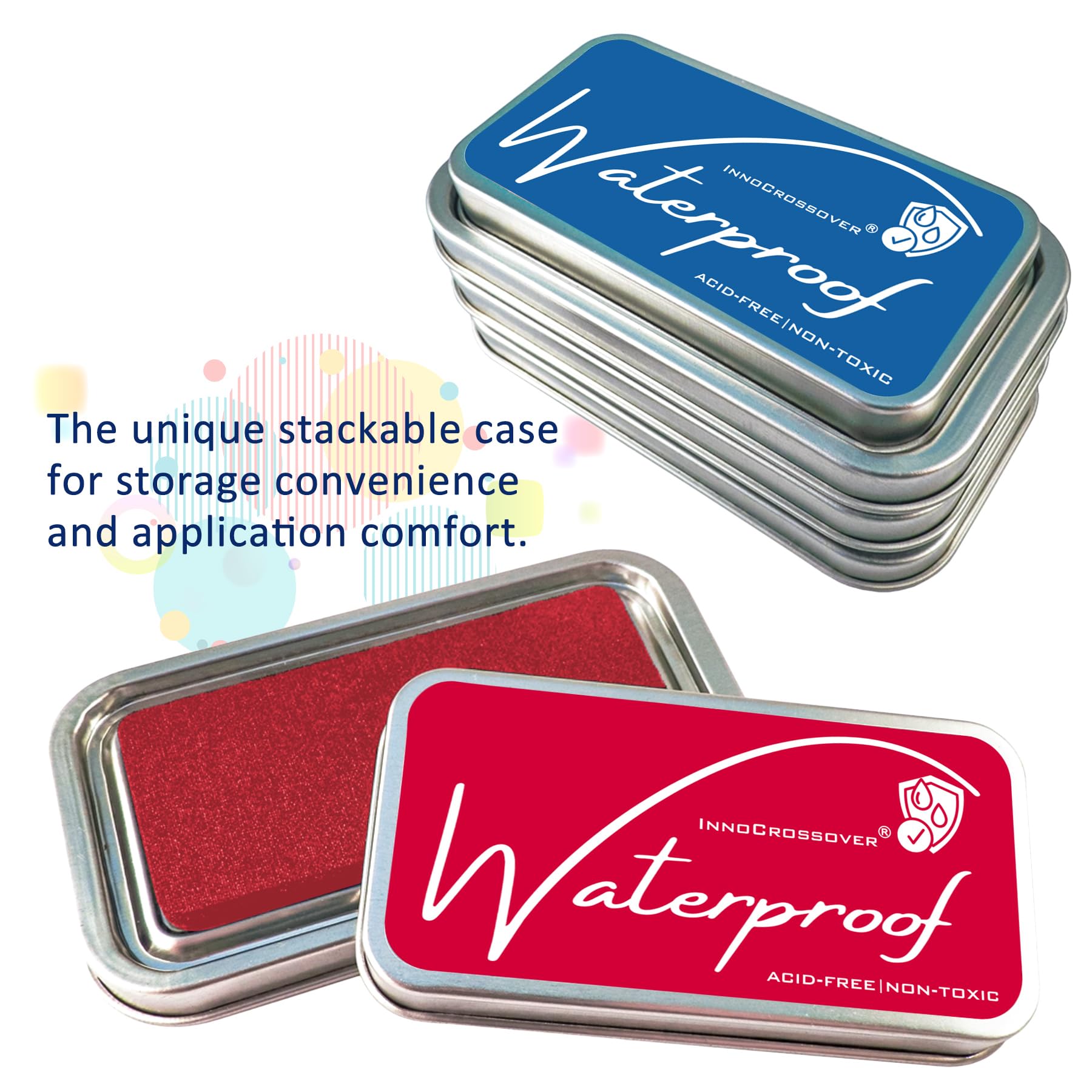 InnoCrossover: Waterproof Ink Pads for Rubber Stamps - Acid - Free, Non - Toxic (5 Ink Pads) - The Tribalist