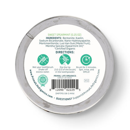 Primal Life Organics: Powdered Mineral Toothpaste, Fluoride - Free, Perfect For All Ages - The Tribalist