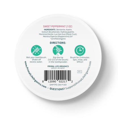 Primal Life Organics: Powdered Mineral Toothpaste, Fluoride - Free, Perfect For All Ages - The Tribalist