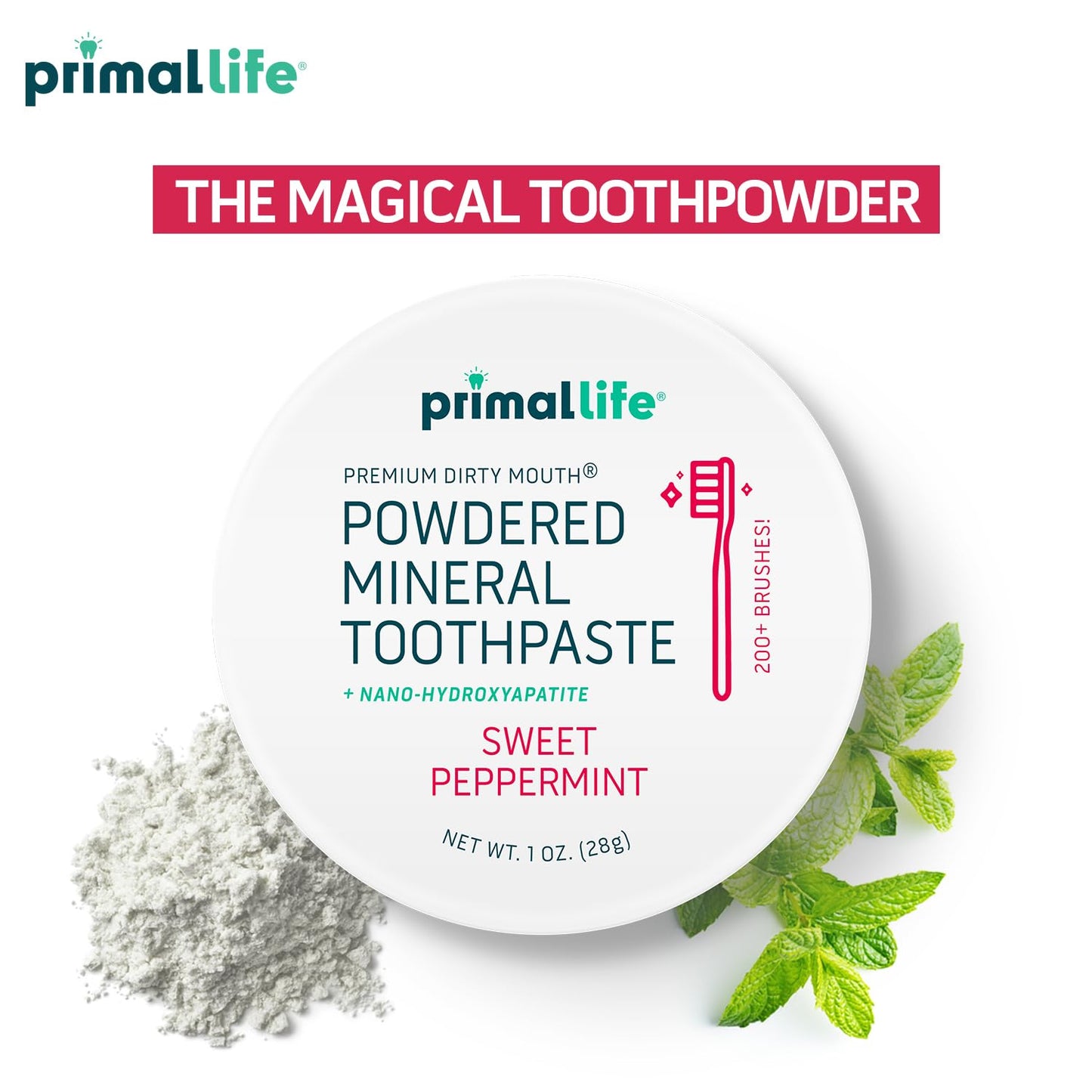 Primal Life Organics: Powdered Mineral Toothpaste, Fluoride - Free, Perfect For All Ages - The Tribalist