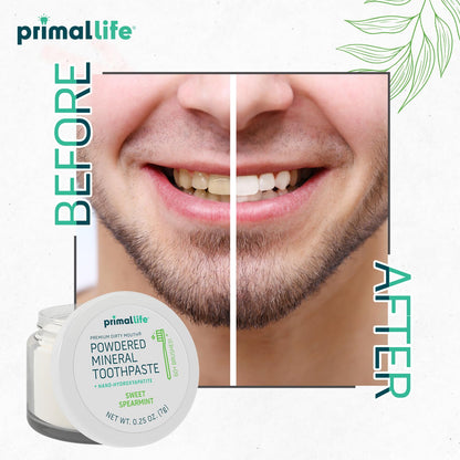Primal Life Organics: Powdered Mineral Toothpaste, Fluoride - Free, Perfect For All Ages - The Tribalist