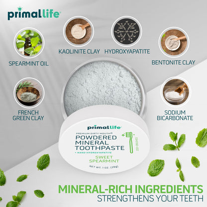 Primal Life Organics: Powdered Mineral Toothpaste, Fluoride - Free, Perfect For All Ages - The Tribalist