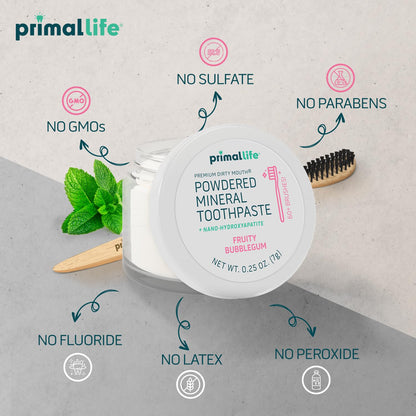 Primal Life Organics: Powdered Mineral Toothpaste, Fluoride - Free, Perfect For All Ages - The Tribalist